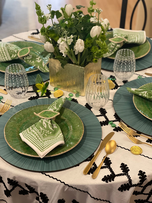 Bali Green Dinner Plates
